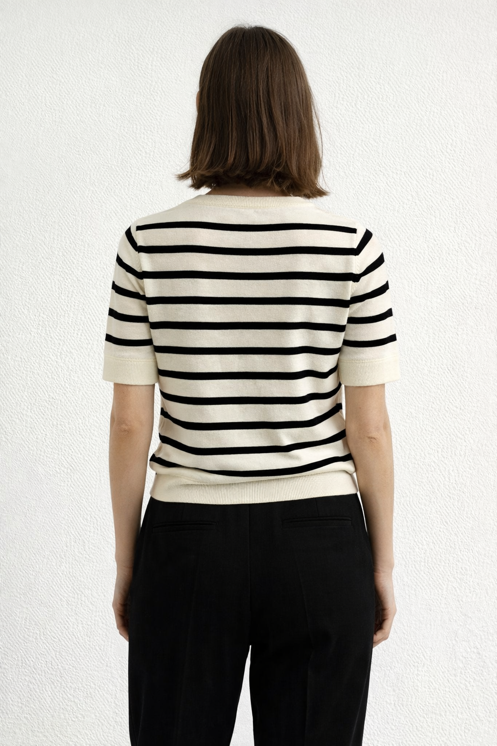 Classic Striped Ribbed Knit Top