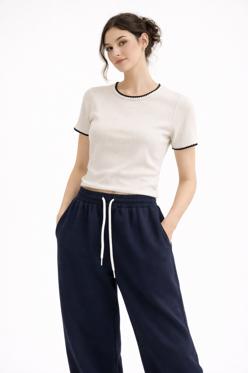 Short Sleeve Ribbed T-Shirt